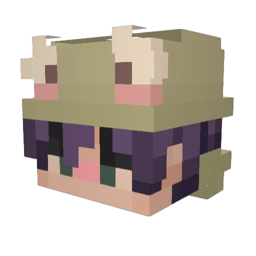 RegularJayu Minecraft avatar head, 3D render