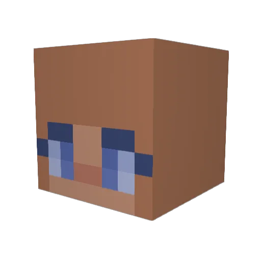 RegularNoot Minecraft avatar head, 3D render