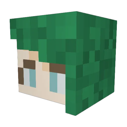 RegularSara Minecraft avatar head, 3D render