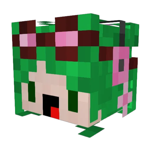 Regvibe Minecraft avatar head, 3D render