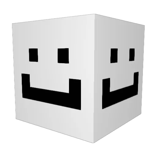 Rehimpertense Minecraft avatar head, 3D render
