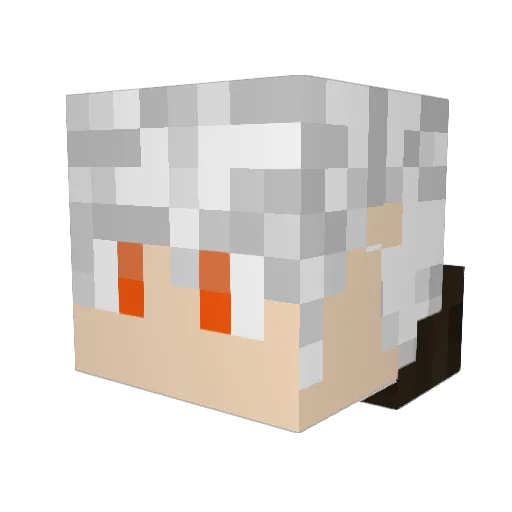 Rei102 Minecraft avatar head, 3D render
