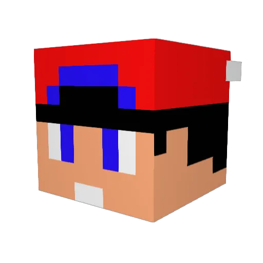 ReiDaLaranja Minecraft avatar head, 3D render