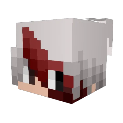 ReiKnown_ Minecraft avatar head, 3D render