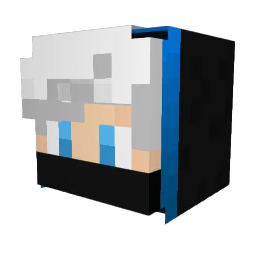 ReiNaruto Minecraft avatar head, 3D render