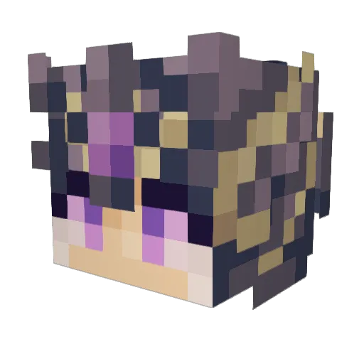 ReiYuuki Minecraft avatar head, 3D render