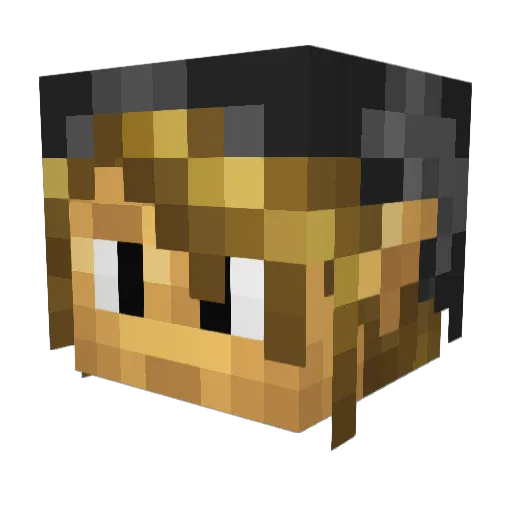 ReiZeda Minecraft avatar head, 3D render