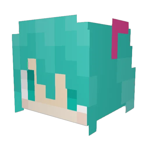 Rei_55 Minecraft avatar head, 3D render