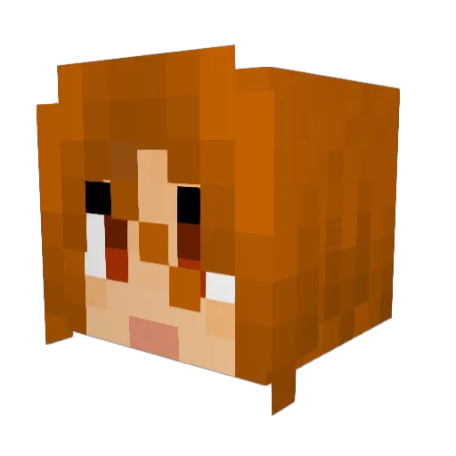 Rei_Miyamoto Minecraft avatar head, 3D render