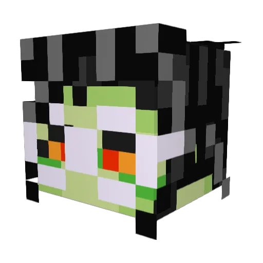 ReiaGaming Minecraft avatar head, 3D render