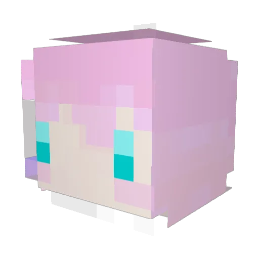 Reibbit Minecraft avatar head, 3D render
