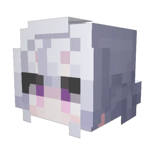 Reicas Minecraft avatar head, 3D render