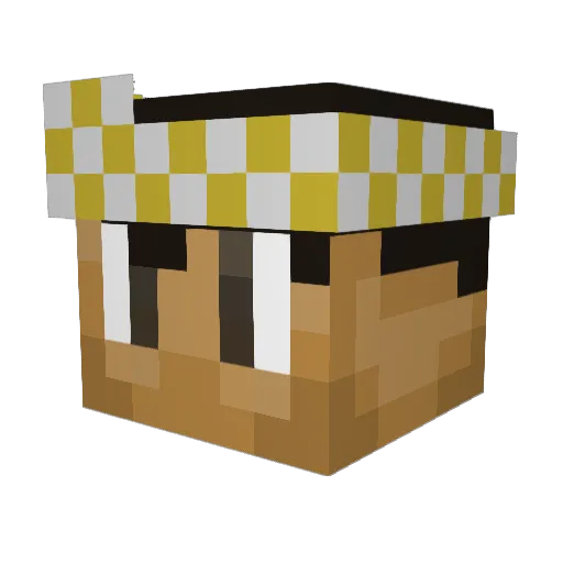ReicheLeutee Minecraft avatar head, 3D render