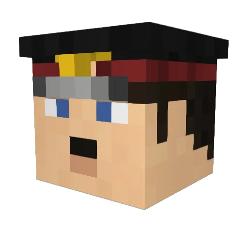 Reichs Minecraft avatar head, 3D render
