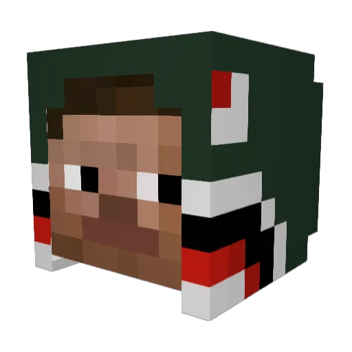 Reichweite Minecraft avatar head, 3D render