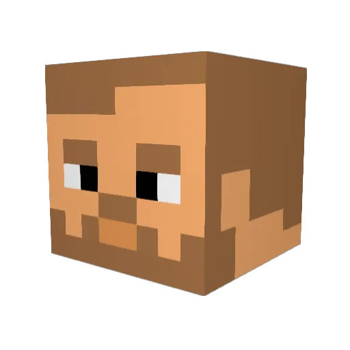 Reicon_STARKHD Minecraft avatar head, 3D render