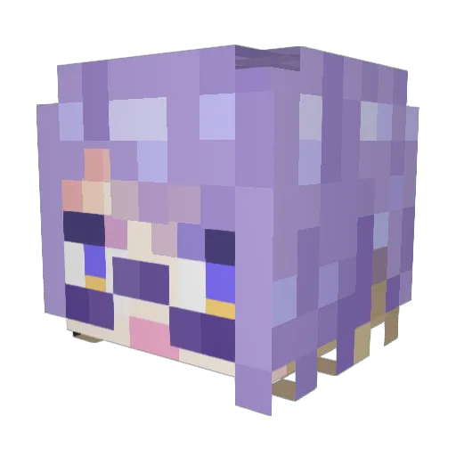 Reidensho Minecraft avatar head, 3D render