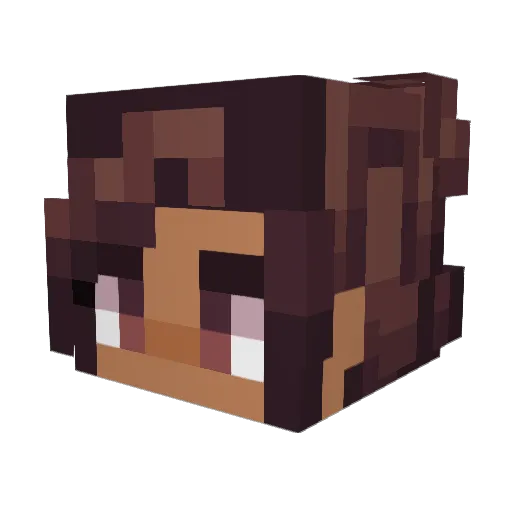 Reiez Minecraft avatar head, 3D render