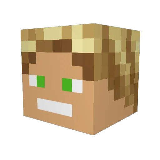 Reigado Minecraft avatar head, 3D render