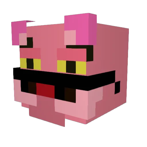 Reigenz Minecraft avatar head, 3D render