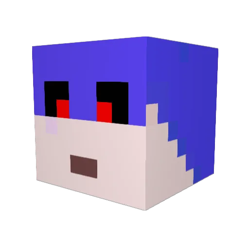 ReightA Minecraft avatar head, 3D render
