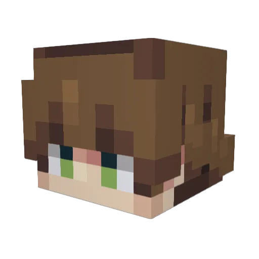 ReignDMC Minecraft avatar head, 3D render