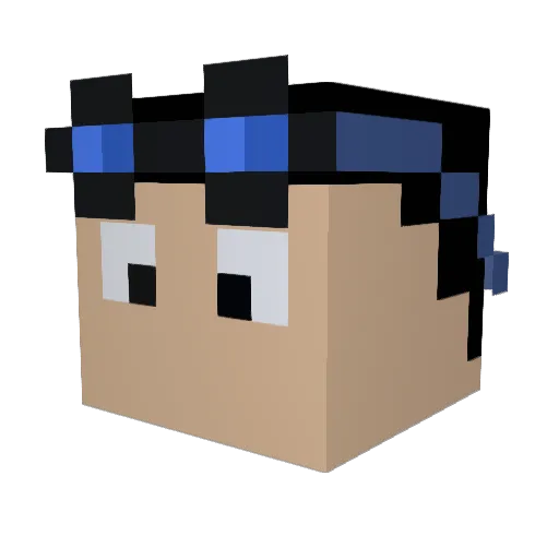 ReigningFudge23 Minecraft avatar head, 3D render