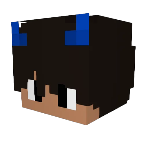 Reiichow Minecraft avatar head, 3D render