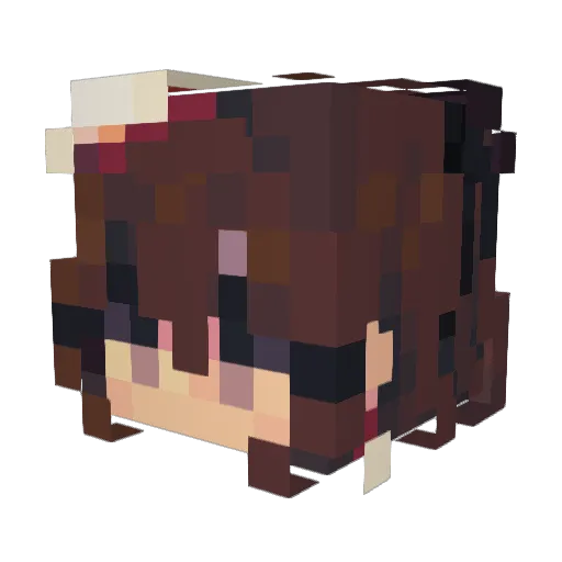 ReijuBaek Minecraft avatar head, 3D render