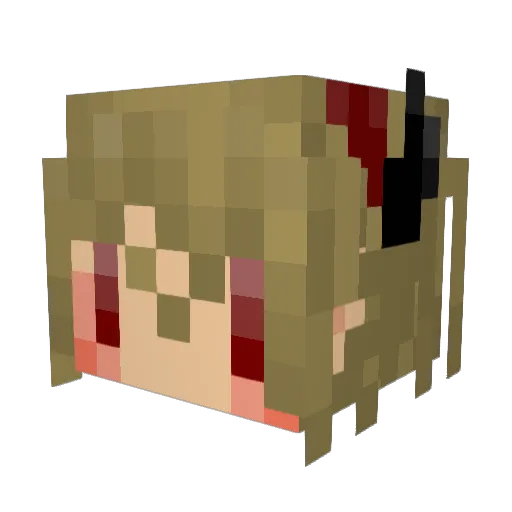 Reika0116 Minecraft avatar head, 3D render