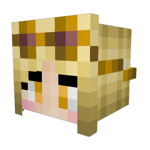 Reikakure Minecraft avatar head, 3D render