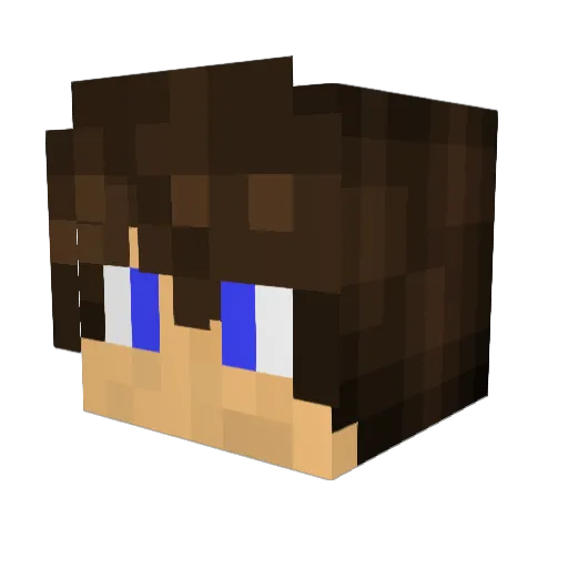 Reikasai Minecraft avatar head, 3D render