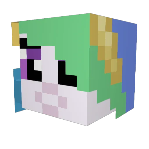 Reiko219 Minecraft avatar head, 3D render