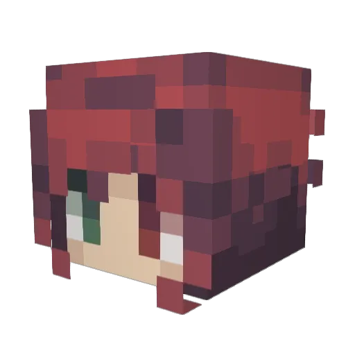 Reiko704 Minecraft avatar head, 3D render