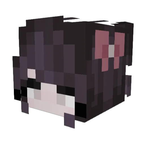 Reikoena Minecraft avatar head, 3D render