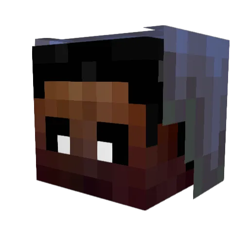 Reilbas Minecraft avatar head, 3D render