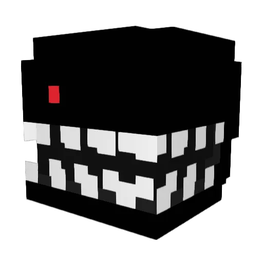 Reiled Minecraft avatar head, 3D render