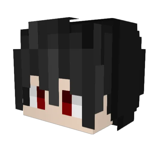 Reillu Minecraft avatar head, 3D render