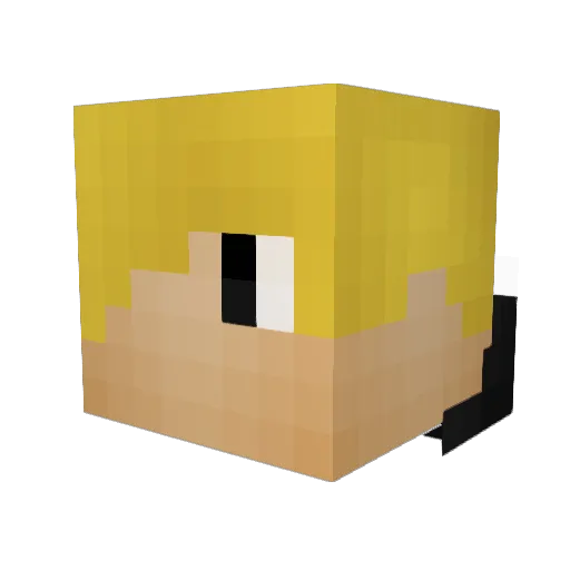 Reimi1999 Minecraft avatar head, 3D render