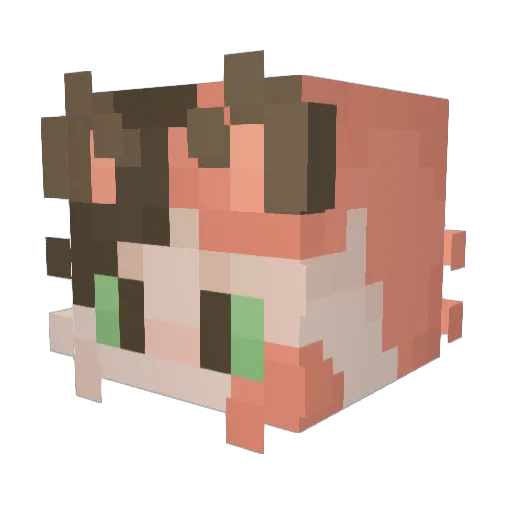 Reimi_Ako Minecraft avatar head, 3D render