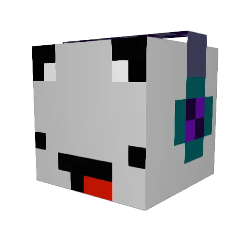 Reimlap Minecraft avatar head, 3D render