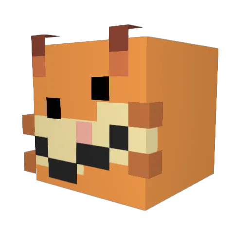 Reimport Minecraft avatar head, 3D render