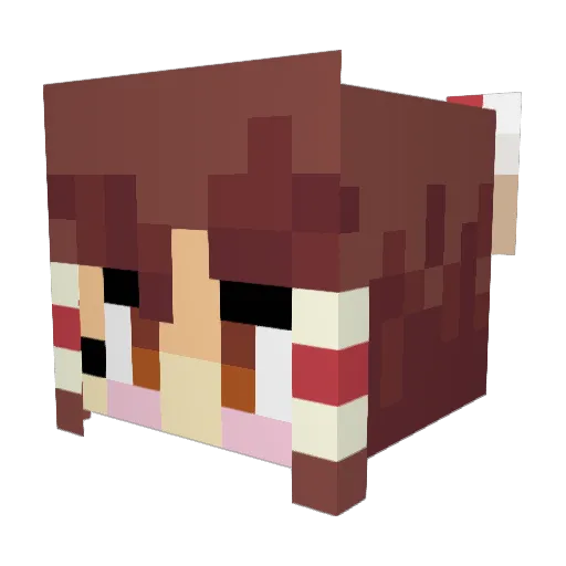 ReimuHakureix3 Minecraft avatar head, 3D render