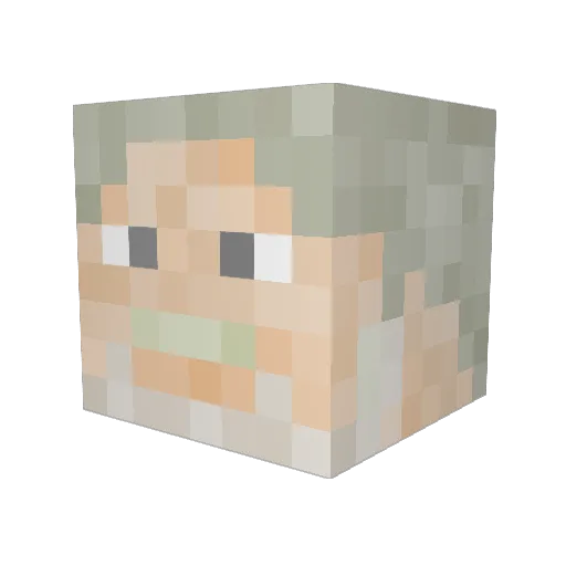ReinDest Minecraft avatar head, 3D render