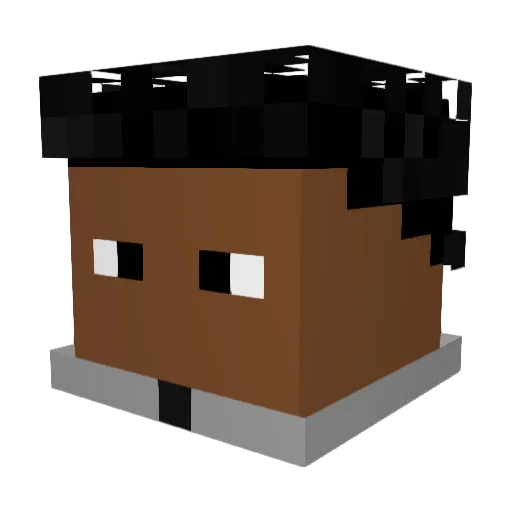 ReinHarder Minecraft avatar head, 3D render
