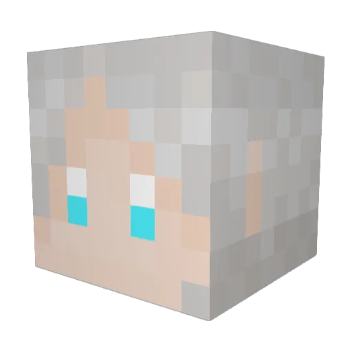 ReinSilka Minecraft avatar head, 3D render