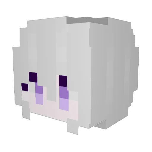 Reina016 Minecraft avatar head, 3D render