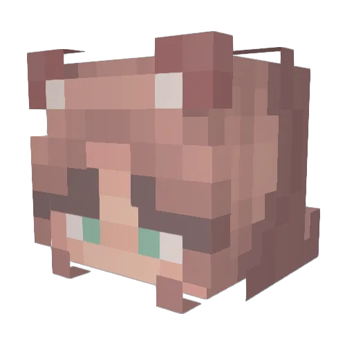 Reina1515 Minecraft avatar head, 3D render