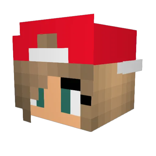 Reina222 Minecraft avatar head, 3D render