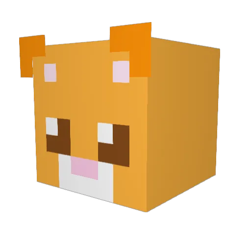 ReinaLisi Minecraft avatar head, 3D render